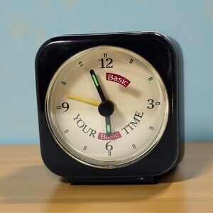 Vintage BASIC Cigarettes Promo Travel Alarm Clock Your Basic Time Works